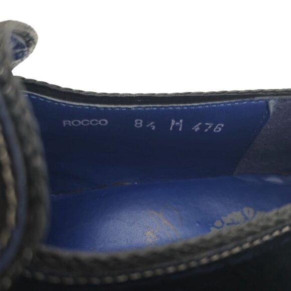 Mezlan Custom Marbleized Blue Leather Dress Shoes 8.5M Wingtip Tassel Loafers - Picture 10 of 16